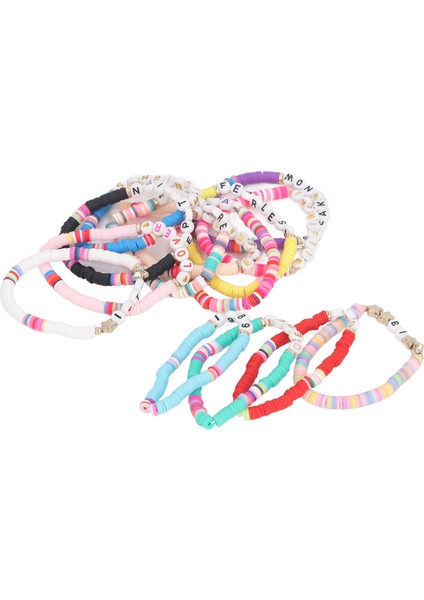 14 Adet Bohem Bilezik Rahat Elastik Renkli Boncuklu Bilezik Harflerle (Yurt Dışından) indirimleri