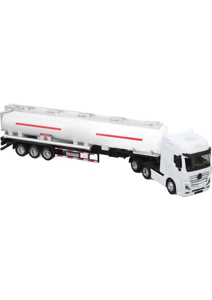 Petrol Tankeri Kamyon 1: 50 Traktör Römork Oyuncak Taşıma Araçları Kamyon Model Oyuncaklar Boys Için Hediyeler Beyaz (Yurt Dışından)