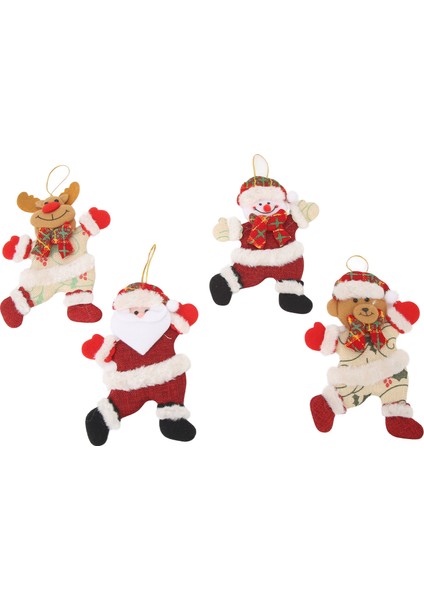 4 Adet Noel Ağacı Süsler Pamuklu Bez Sevimli Bebek Kolye Noel Asılı Süslemeleri Çocuklar Arkadaşlar Için Hediyeler (Yurt Dışından) indirimleri