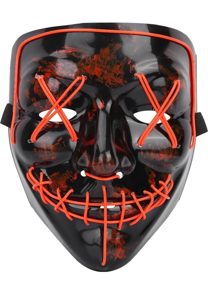 Cadılar Bayramı Korkunç LED Işık Up Glow Maske Kostüm Için Parti Prop Gösterisi Dekor (Kırmızı) (Yurt Dışından)