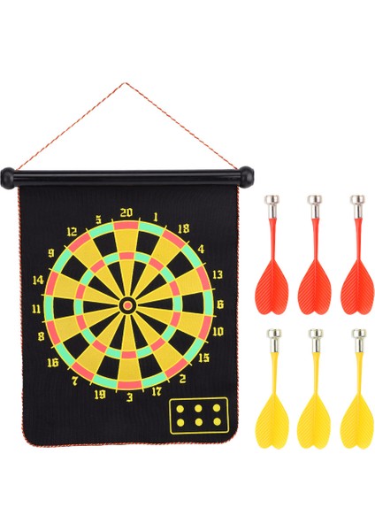 15 Inç Manyetik Çift Taraflı Dart Tahtası Duvara Asılan Dart Tahtası 6 Güvenlik Dartı ile (Yurt Dışından)