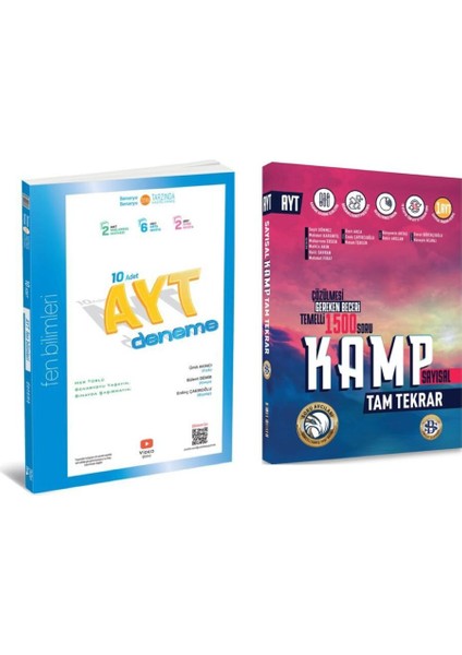 AYT Fen Bilimleri 10'lu Deneme 2025 ve AYT Sayısal Tam Tekrar Kamp
