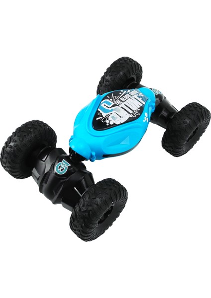 Rc Dublör Araba 1/16 4WD 2.4 G Kablosuz Uzaktan Kumanda Tumbling Dublör Araba Çocuklar Için Mavi (Yurt Dışından)