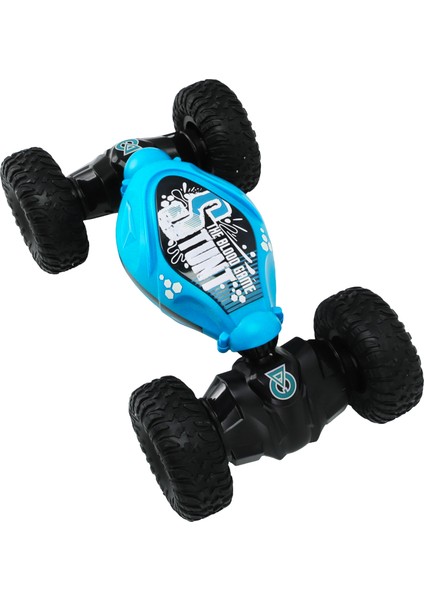 Rc Dublör Araba 1/16 4WD 2.4 G Kablosuz Uzaktan Kumanda Tumbling Dublör Araba Çocuklar Için Mavi (Yurt Dışından)