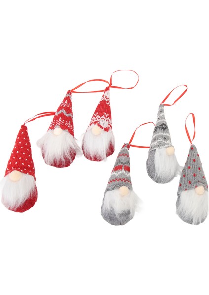 6 Adet Noel Gnome Santa Süsler Pamuk Benzersiz Santa Askı Süsleri Noel Ağacı Için Tatil Şömine (Yurt Dışından) modelleri