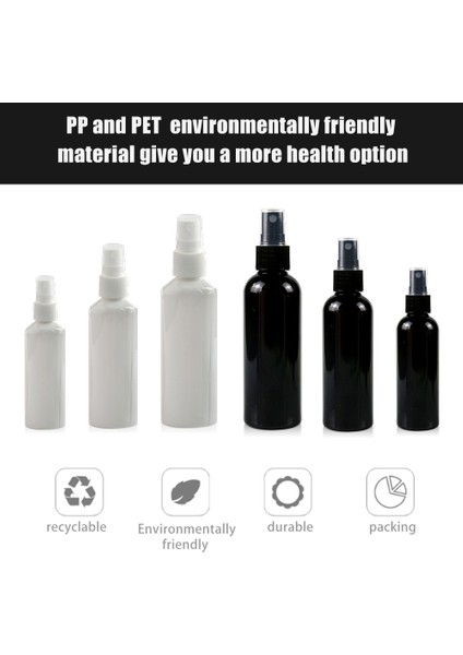 Pp Dez Sprey Şişesi Alkol Taşınabilir Küçük Boyutlu Kullanışlı ve Sağlık Için Fayda 30ML/50ML/100ML (Yurt Dışından)