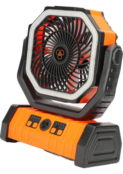Işık ve Uzaktan Kumandalı Taşınabilir Kamp Fanı Çift Kanca Plastik Sessiz Şarj Edilebilir Pille Çalışan USB Masa Fanı Seyahat Rv Için Açık Çadır Fanı Turuncu 10000MA (Yurt Dışından) indirimleri