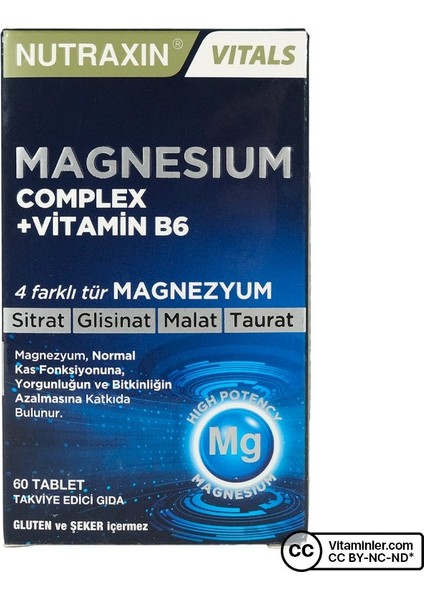 Magnesium Complex Vitamin B6 60 Tablet