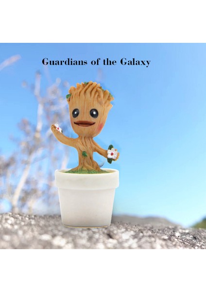 Guardians Galaxy - Groot Tahsil Şekil Saksı Film Hayranları Hediye (Yurt Dışından)