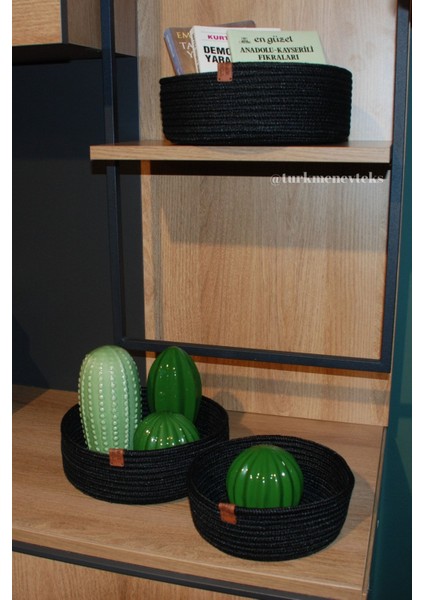 Jüt ,hasır ,sepet, Siyah Sepet , Dekor, Düzenleyici , Ekmek Sepeti ,banyo Sepeti, Üçlü Siyah Takım fiyatları