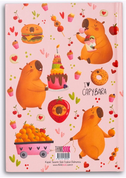 Capybara Pasta Sert Kapaklı Defter 14X20 modelleri