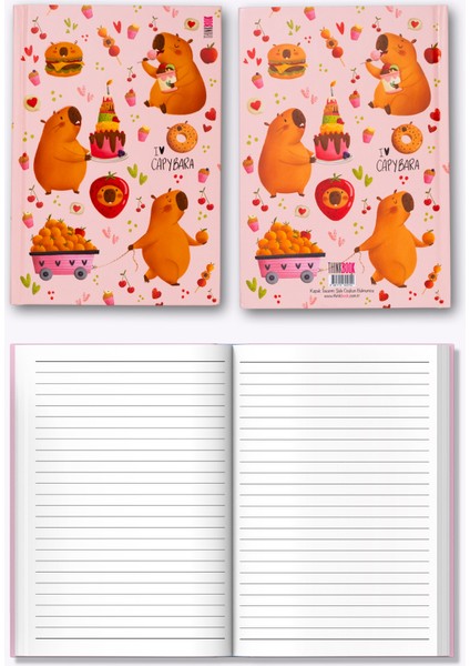 Capybara Pasta Sert Kapaklı Defter 14X20 fırsatları