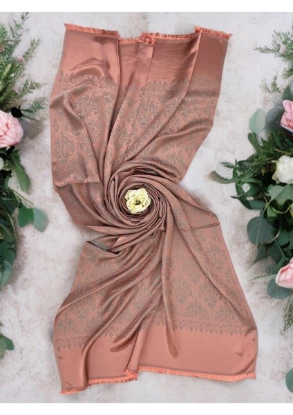 Pudra Suyolu Desen Kadın Şal