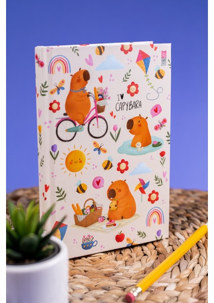 Capybara Piknik Sert Kapaklı Defter 14X20