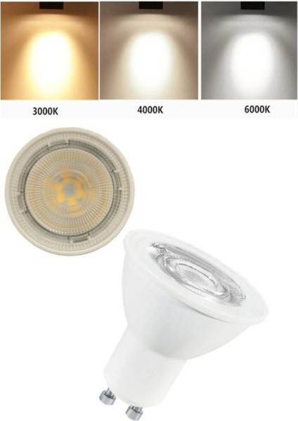 7W GU10 LED Çanak Ampul 630LM Doğal Beyaz Aydınlatma 4000K