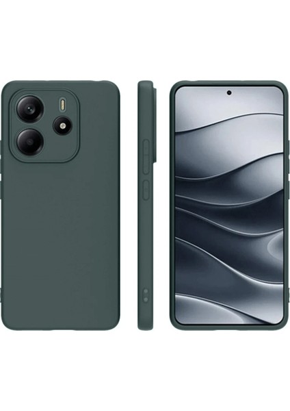 Xiaomi Redmi Note 14 4g Kılıf First Silikon - Koyu Yeşil Zrnet