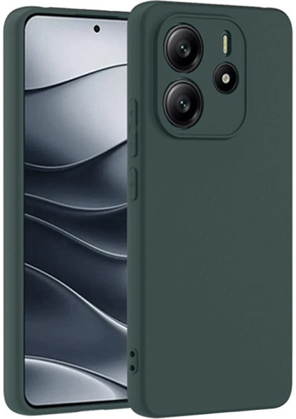 Xiaomi Redmi Note 14 4g Kılıf First Silikon - Koyu Yeşil Zrnet