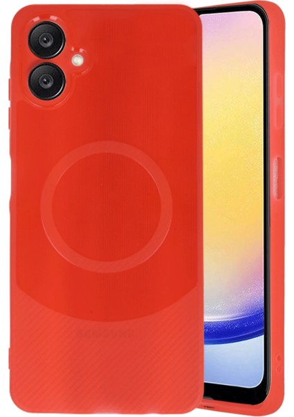 Samsung A06 Kılıf Maya Karbon Kapak - Kırmızı Zrnet