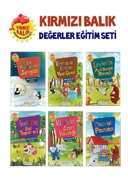 Kırmızı Balık Değerler Eğitim Seti (6 Kitap) - Kübra Soysal Cici