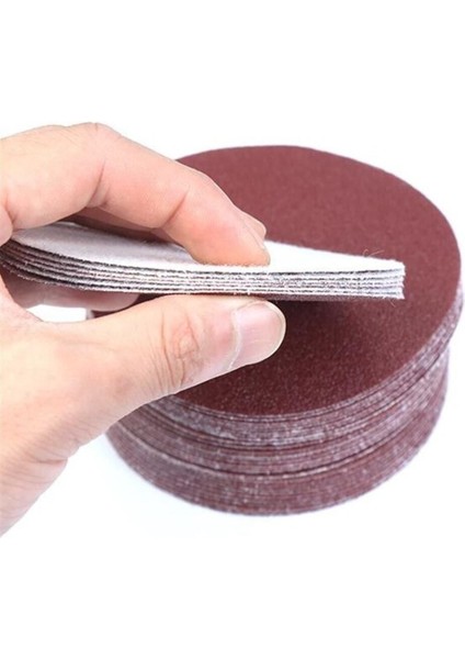 50 Adet Cırt Zımpara Kağıdı El Zımparaları Seti 115 mm Avuç Içi Spiral Taşlama (180 Kum)