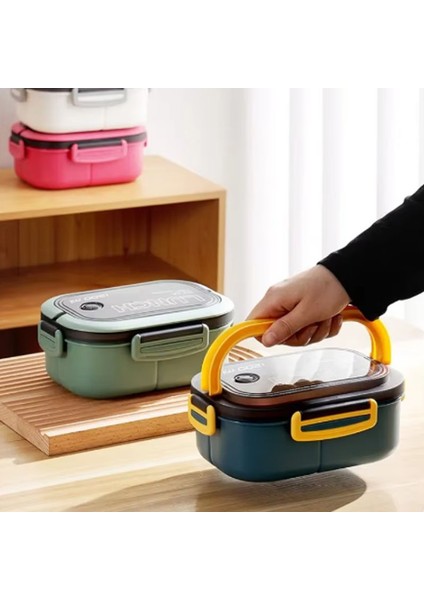 Öğrenci Öğle Yemeği Kutusu Kalınlaştırılmış Pp Plastik Malzeme Bölmesi Çift Katmanlı Öğle Yemeği Kutusu Ofis Öğle Yemeği Kutusu Isıtılabilir (Yurt Dışından) fiyatları