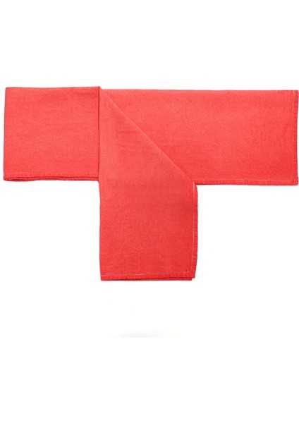 Taşlanmış Mercan Denim Pamuk Runner