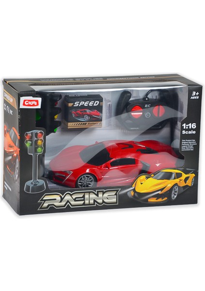 1:16 Uzaktan Kumandalı USB Araba Rc Trafik Işıklı Kırmızı 29AC