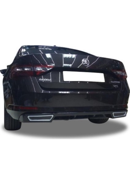 Skoda Superb Egzoz Görünümlü Difüzör (Plastik)(Boyasız)