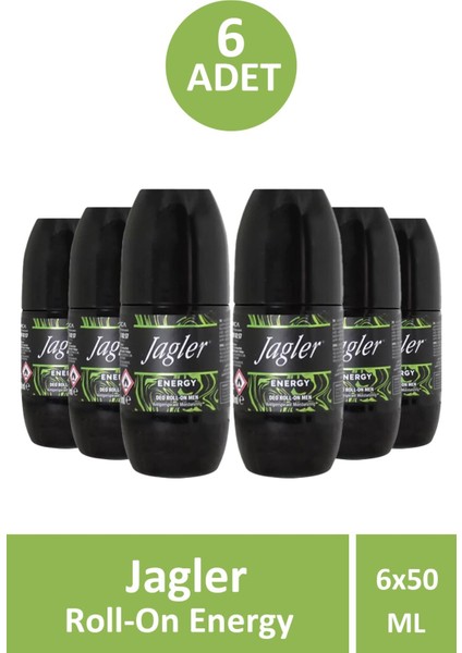 Roll-On Energy Erkek 50 ml 6 Adet