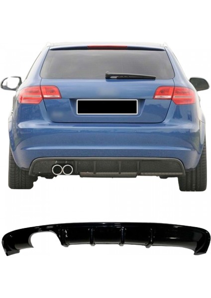Audi A3 8p (2008-2011) Arka Tampon - Difüzör (Plastik)(Boyasız)