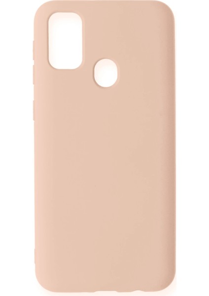 Samsung Galaxy M31 Kılıf Nano Içi Kadife Silikon - Pudra Zrnet