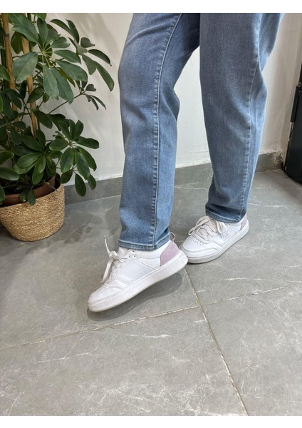 Mom Jeans Yandan Taş Işlemeli Kot Pantolon 0291