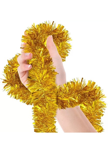 Parti Için Sim Süs 2 Metre Uzunluk 8 cm Genişlik Altın Renk Ithal (4172)