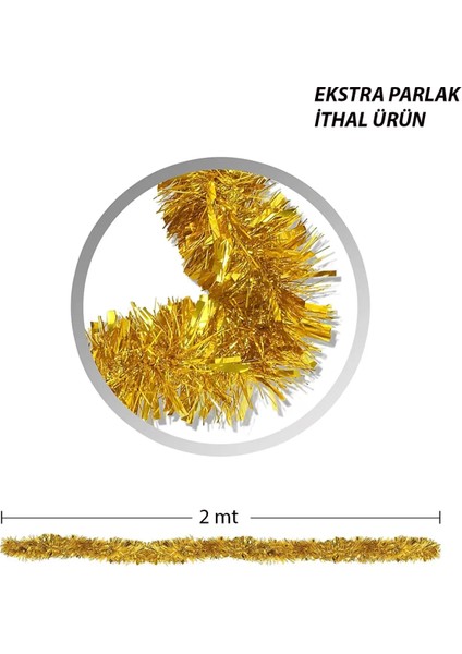 Parti Için Sim Süs 2 Metre Uzunluk 8 cm Genişlik Altın Renk Ithal (4172) fiyatları