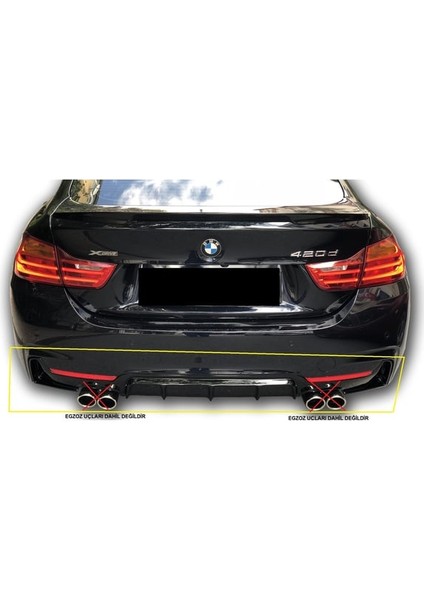 Bmw F32 - F33 - F36 Difüzör 2014-2017 (Sağ Sol Çift Çıkış) (Plastik) (Boyasız)