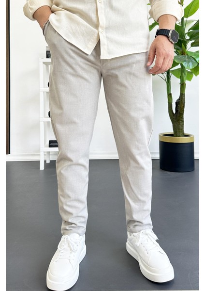 Erkek Dar Paça Jogger Pantolon Taş Rengi EDW384 modelleri