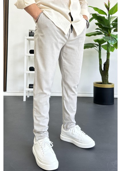Erkek Dar Paça Jogger Pantolon Taş Rengi EDW384 fırsatları