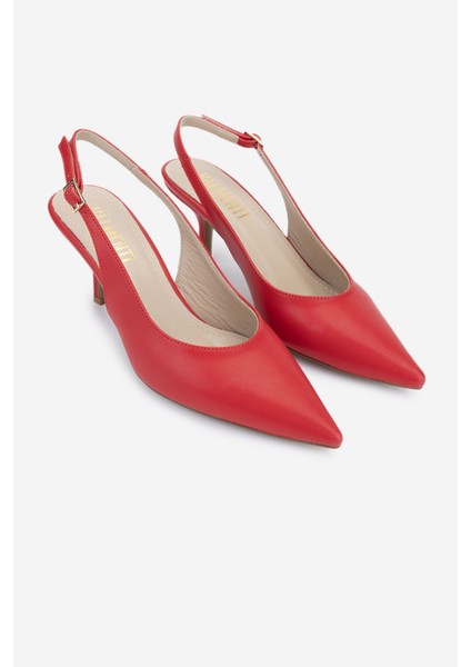 Kadın Vegan Kırmızı Topuklu Ayakkabı 932 3291 Bn Ayk Y25 Kırmızı Cılt fiyatları