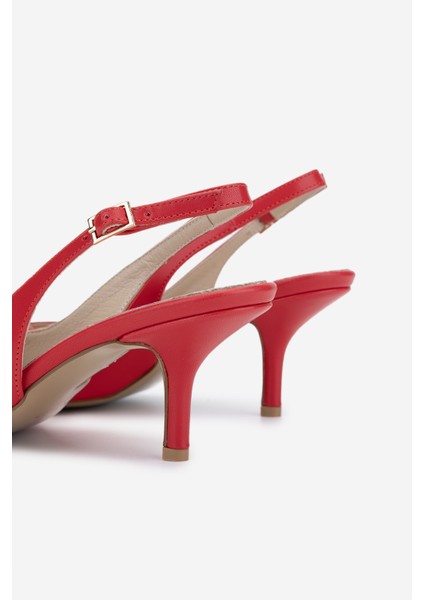 Kadın Vegan Kırmızı Topuklu Ayakkabı 932 3291 Bn Ayk Y25 Kırmızı Cılt fırsatları