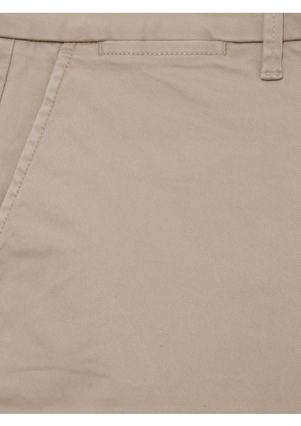 Erkek Krem 8'' Vintage Şort