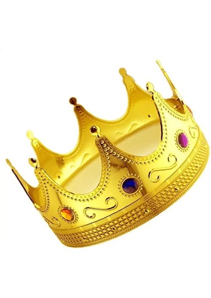 Altın Renk Yetişkin Çocuk Uyumlu Kral Tacı 60 cm (4172) modelleri