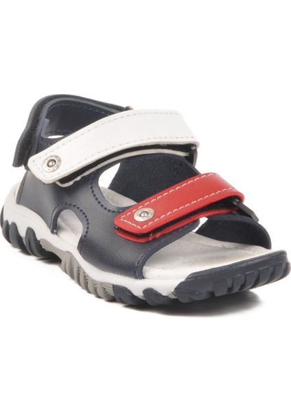 Lacivert Kırmızı Cırtlı Erkek Çocuk Sandalet modelleri
