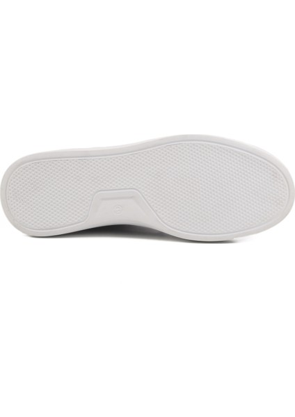 Siyah Beyaz Hakiki Deri Erkek Sneaker