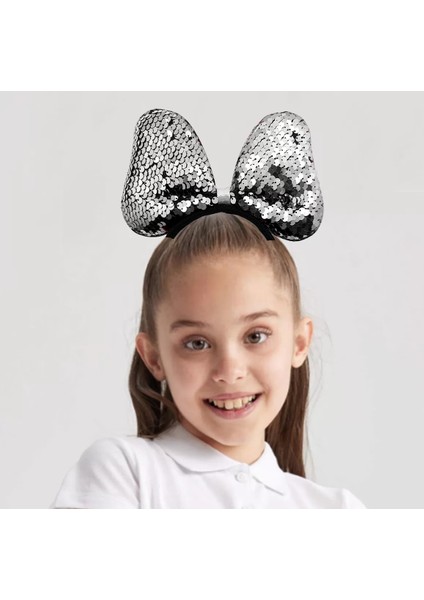 Renk Değiştiren Pullu Payetli Fiyonk Parti Tacı Fuşya Gümüş Renk 20X16 cm (4172) fiyatları