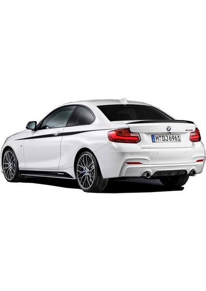 Bmw 2013-2019 F22 2 Serisi M Performance Style- Arka Tampon Difüzör (Plastik) (Boyasız)