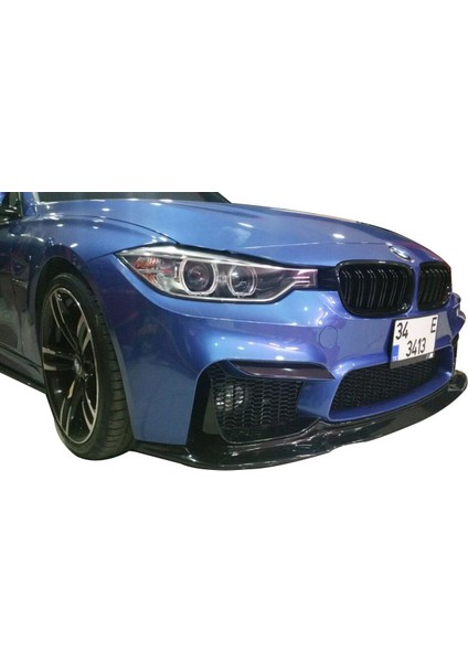 Bmw 3 ve 4 Serisi F30 F32 F33 F36 - M3 M4 Vorsteiner Style Ön Lip (Plastik)(Boyasız)