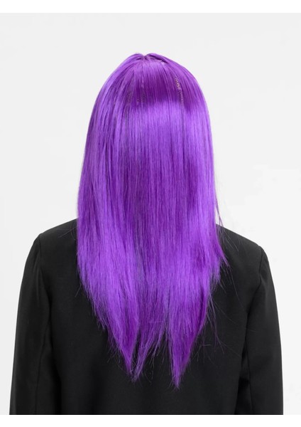 Mor Renk Düz Kesim Uzun Parti Peruğu Takma Saç (4172) fiyatları