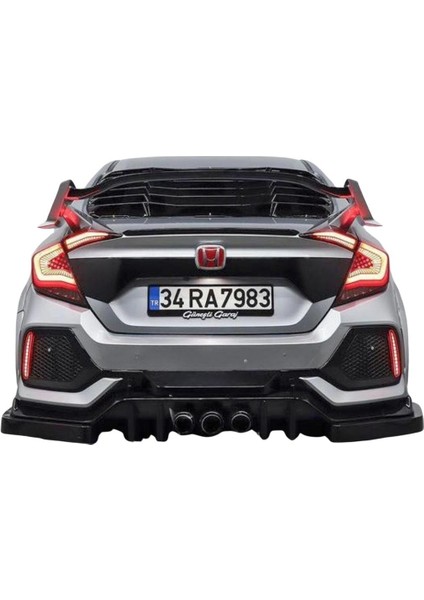 Honda Civic Fc5 6 Parça Arka Flap (Plastik)(Boyasız)
