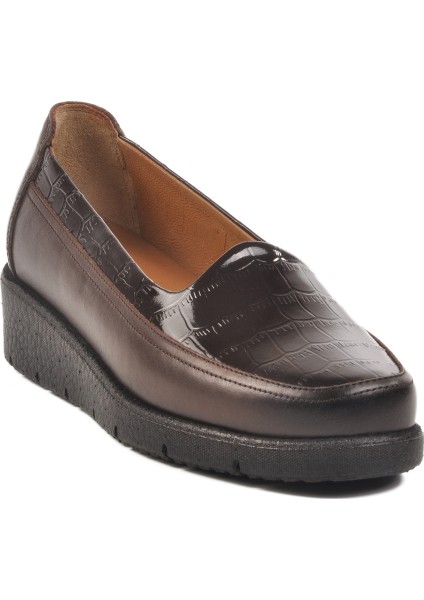 Kahve Hakiki Deri Kadın Casual Ayakkabı modelleri