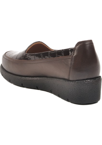 Kahve Hakiki Deri Kadın Casual Ayakkabı fırsatları